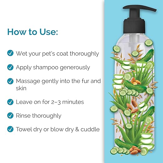 Nature Paws Aloe Vera & Almond Sensitive Nourish & Revive Shampoo & Conditioner For Dogs and Cats 1000ml