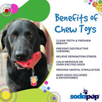 Sodapup Cherry Pie Chew & Treat Dispenser Large Red Dog Toy 20x11x3cm