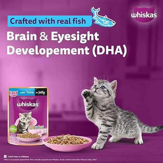 Whiskas Kitten Junior (2-12 Months) Tuna in Jelly Wet Food 80g