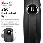 Flexi New Classic Retractable Dog Leash Black 8m Large