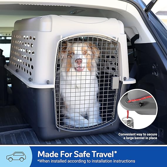 Petmate Vari Kennel Bleached Linen Black (IATA Approved) For Dogs