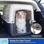 Petmate Vari Kennel Bleached Linen & Black (IATA Approved) For Dogs