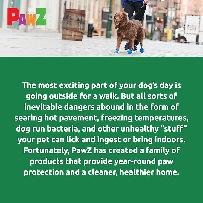 Pawz Protex Rubber Waterproof Dog Boots Bright Green - Tiny