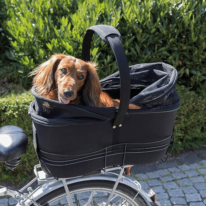 Trixie Long Bicycle basket For Wide Bike Racks Eva (29x42x60 cm) - Black