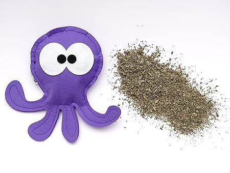 Hriku Catnip Toy Ashtbahu Octopus Purple L