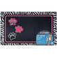 Drymate Dogs & Cats Food Feeding Mat Absorbent Fabric Waterproof Machine Washable - Zebra 12" x 20"