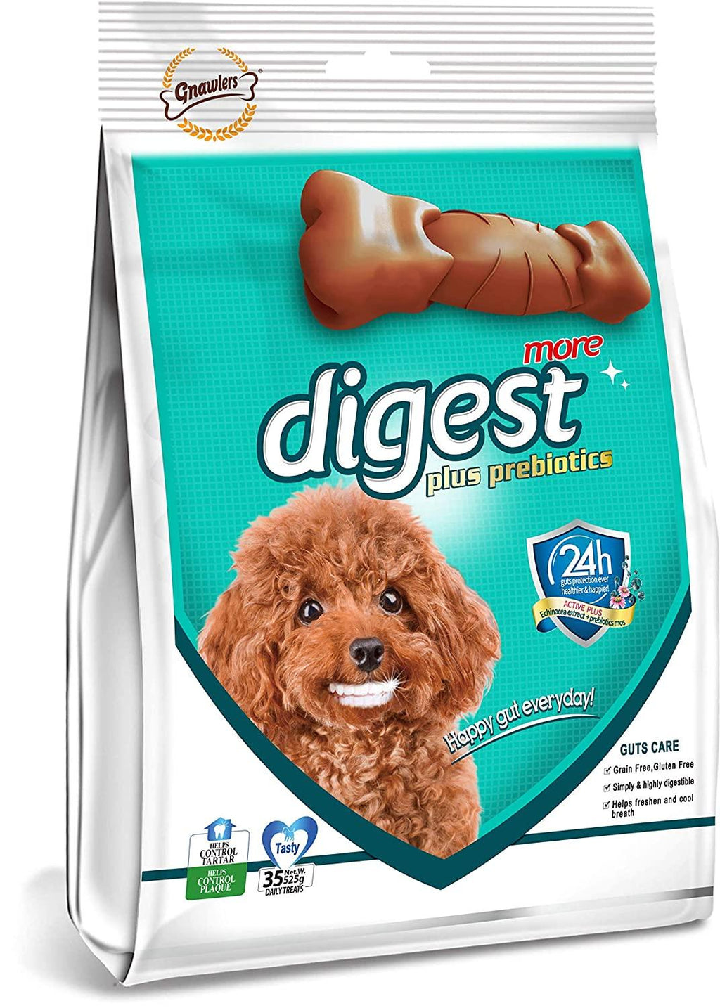 Gnawlers More Digest Plus Prebiotics Dental Bones for Dogs