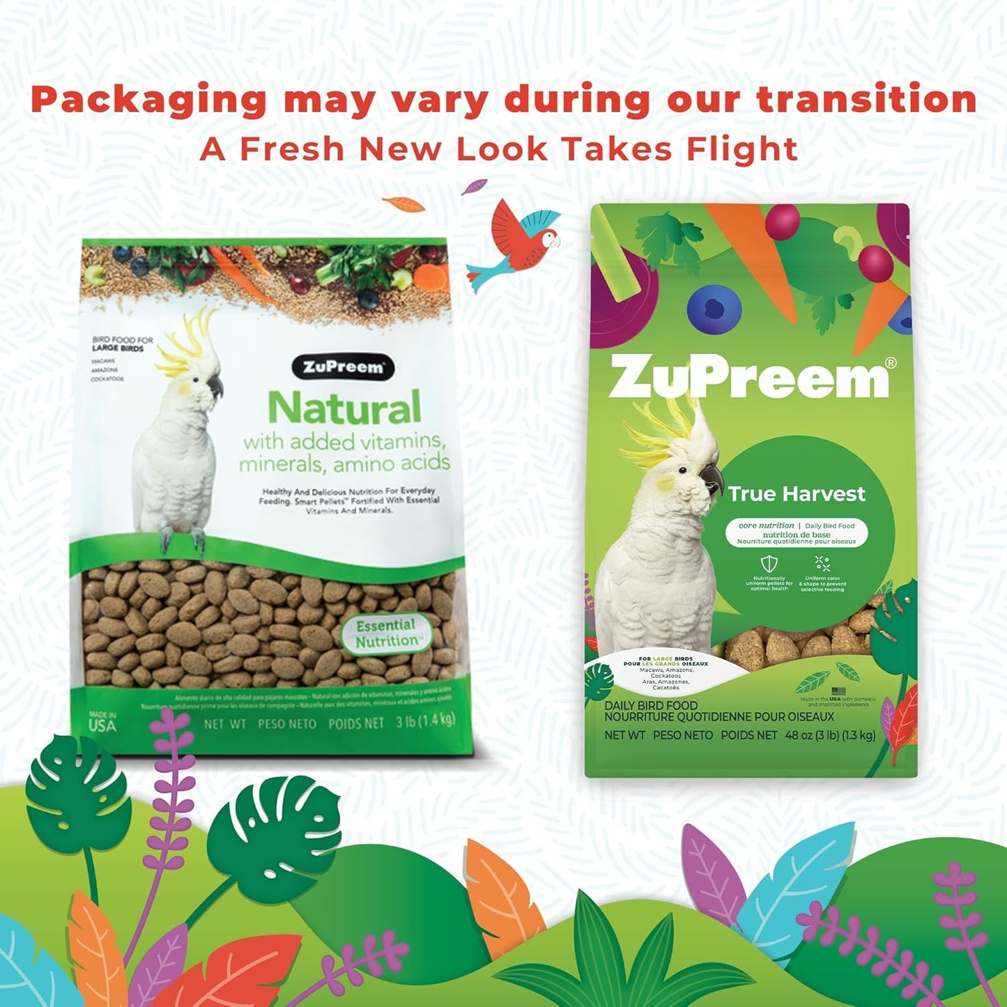 Zupreem Natural Bird Food For Large Bird 1.4kg