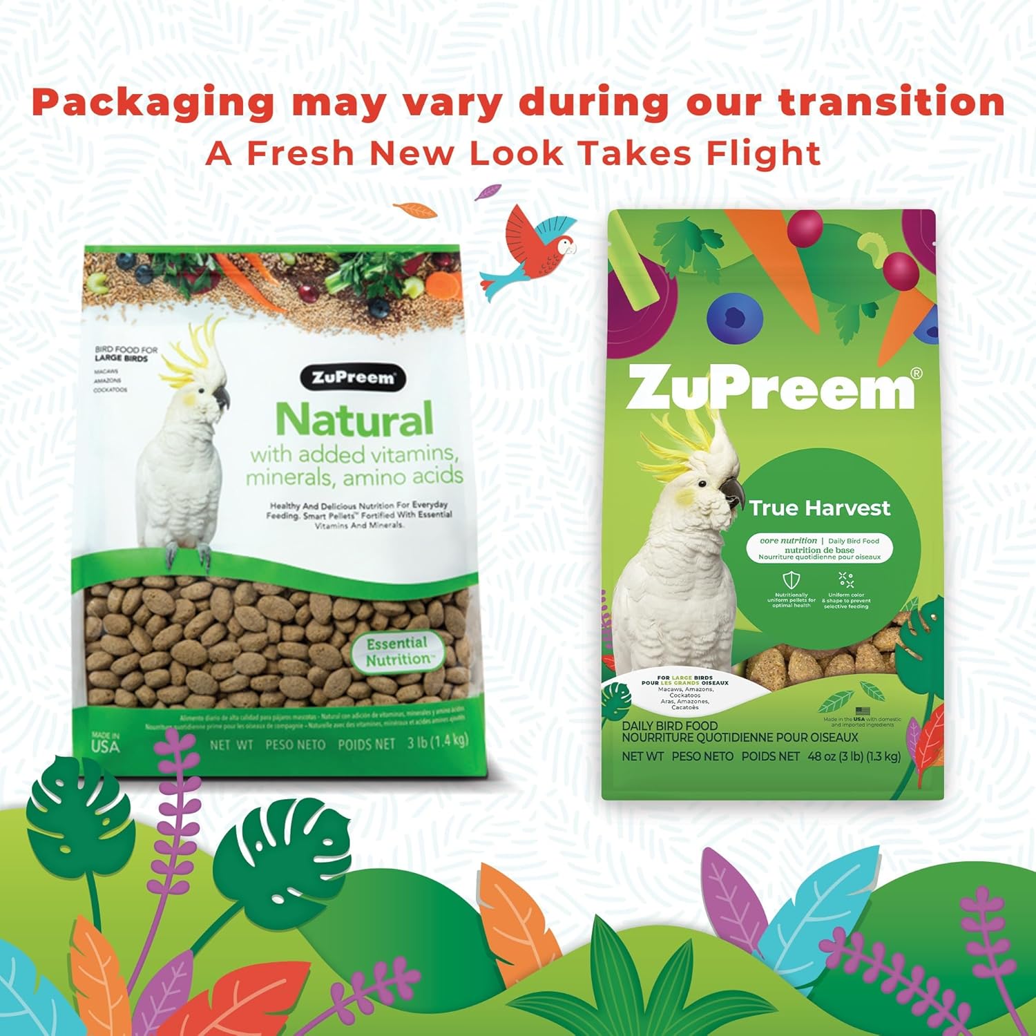 Zupreem Natural Bird Food For Large Bird 1.4kg