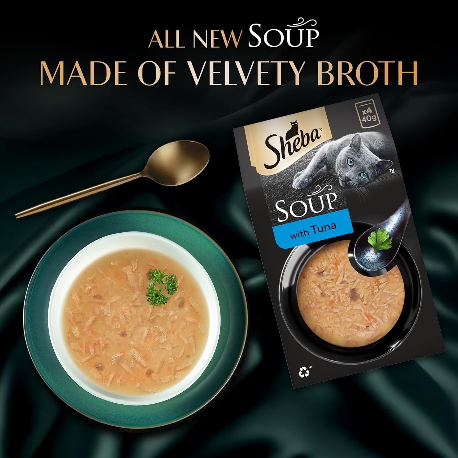 Sheba Soup With Tuna Wet Food For Cat 40gm x 4pcs