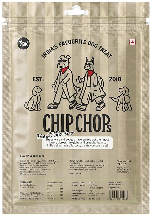 Chip Chops Chicken Tenders Treats 250g