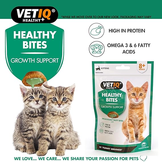 VETIQ Healthy Bites Growth Support For Kittens From 8 Weeks Of Age 65gm