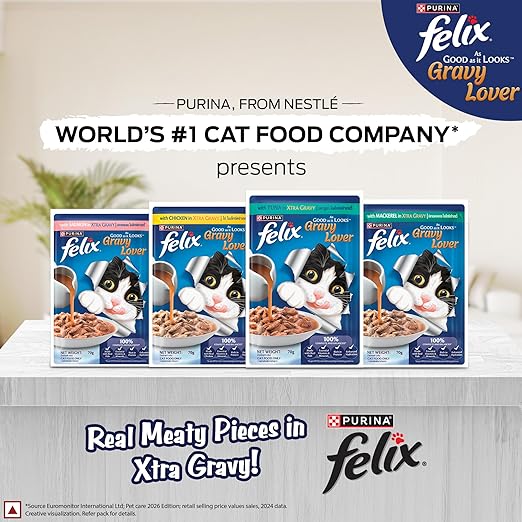 Purina Felix with Mackerel in Xtra Gravy Wet Cat Food 85g