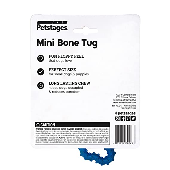 Petstages Mini Bone Tug Toy For Dogs 15cm