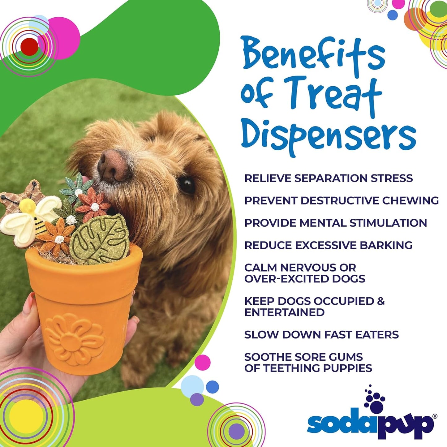 Sodapup Flower Pot Treat Dispenser Toy 23x9x7cm