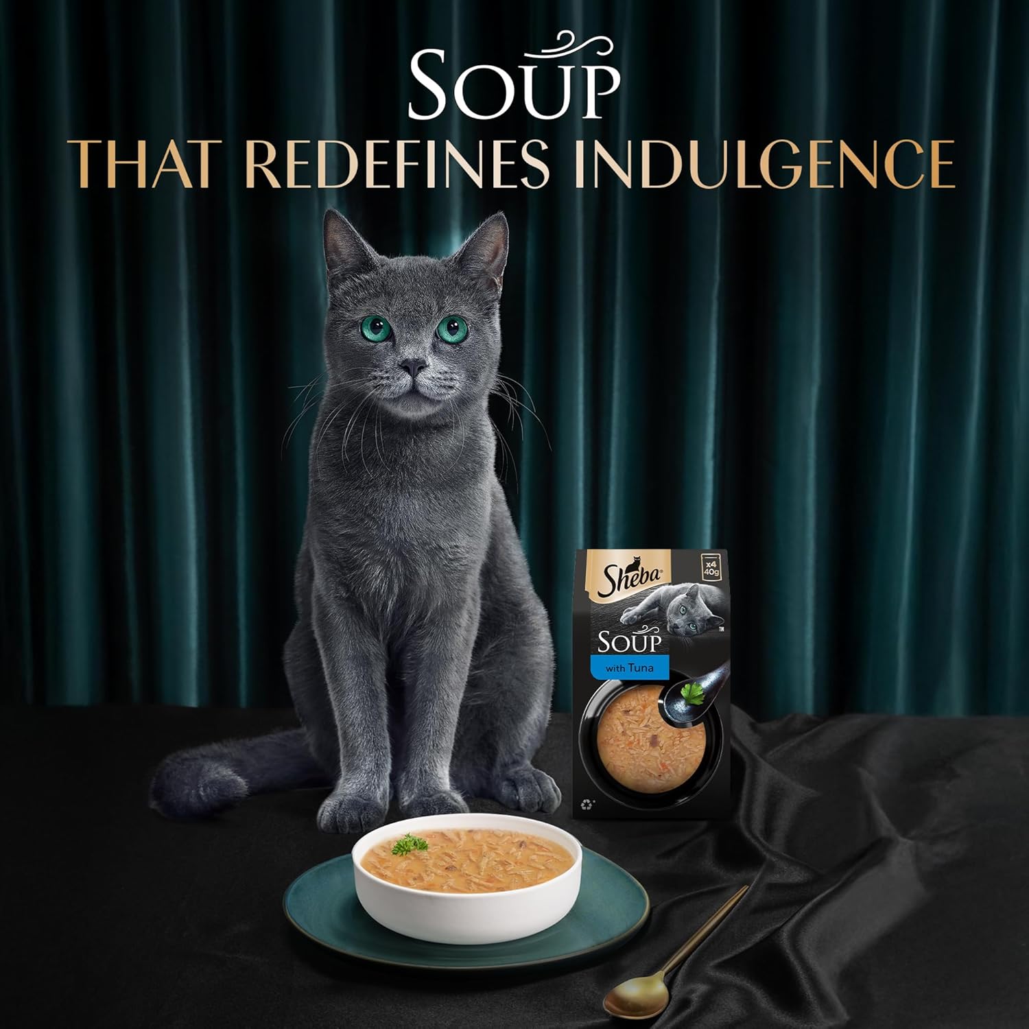 Sheba Soup With Tuna Wet Food For Cat 40gm x 4pcs