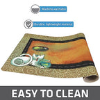 Drymate Pet Bowl Placemat Cat Food Feeding Mat Absorbent Fabric Waterproof Machine Washable - Fish Kitty Design