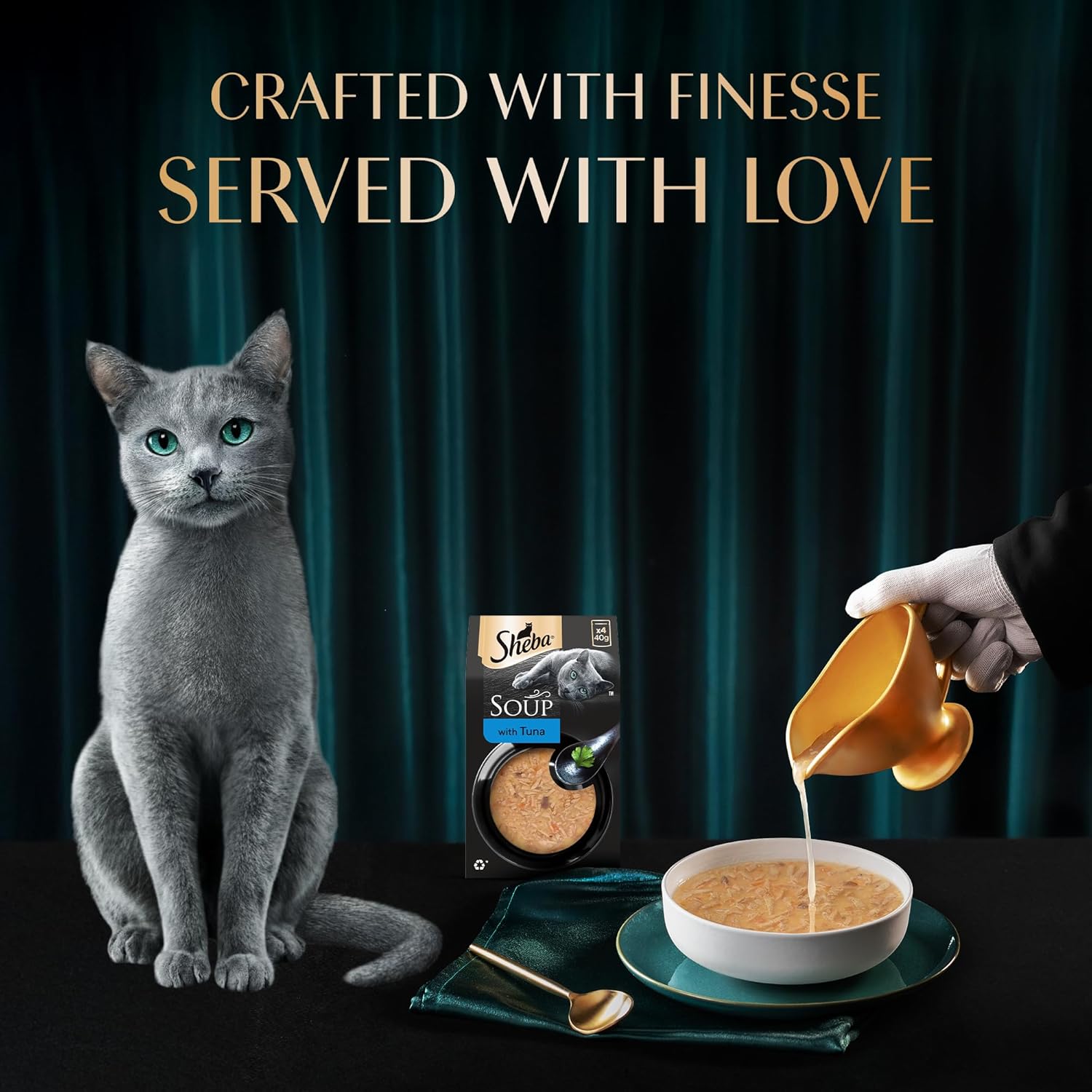 Sheba Soup With Tuna Wet Food For Cat 40gm x 4pcs