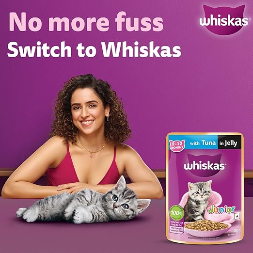 Whiskas Kitten Junior (2-12 Months) Tuna in Jelly Wet Food 80g