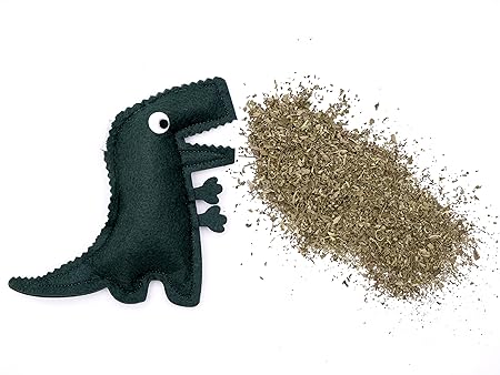 Hriku Catnip Toy Bheemsarat Dinosaur Dark Green M