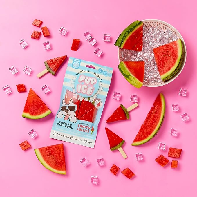 Pup Ice Ready to Freeze Fruity Lollies Adult Small Dog Treat Watermelon Flavor