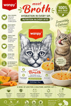 Wanpy Chicken with Pumpkin and Carrot Meat Broth for All Cats 50g
