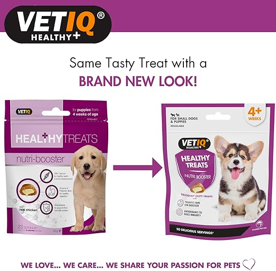 VETIQ Healthy Treats Nutri-Booster Treats For Puppies With Real Chicken 50gm (Pack of 2)