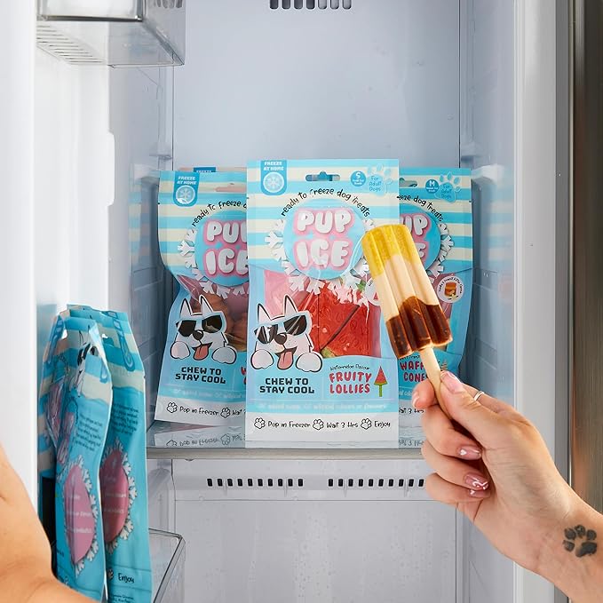 Pup Ice Ready to Freeze Rocket Lollies Adult Medium Dog Treat Banana and Chocolate Flavor