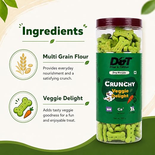 Dogs & Tiddles Veggie Delight Dog Biscuits 700g