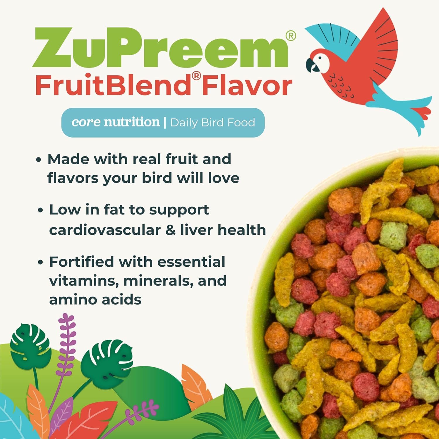 Zupreem Fruit Blend Flavour Food For Medium Birds