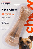 Petstages Dogwood Flip and Chew Bone Medium Brown Dog Toy 18x6cm