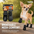 Pawpaya Woof Walk Shoes with Anti-Slip Sole, Protective Pet Paw Shoes for Rain, Mud, Outdoor Walks & Everyday Paw Protection (Pack of 4)