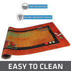 Drymate Pet Bowl Placemat Dog Food Feeding Mat Absorbent Fabric Waterproof Machine Washable - Swirl Border Design