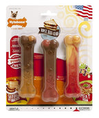 Nylabone Power Chew Flavor Frenzy Bone Triple Pack Chew Toy Up to 7kg Dogs 9.67cmx 2.69cm x 1.60cm