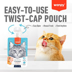 Wanpy Premium Lickable Creamy Meat Paste Duck and Pumpkin Cat Treats 90g