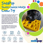 Sodapup Swiss Cheese Chew Treat Dispenser Toy Large Yellow 14x10x3cm