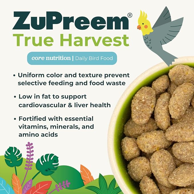 Zupreem Natural Bird Food For Medium & Large Birds 1.36kg
