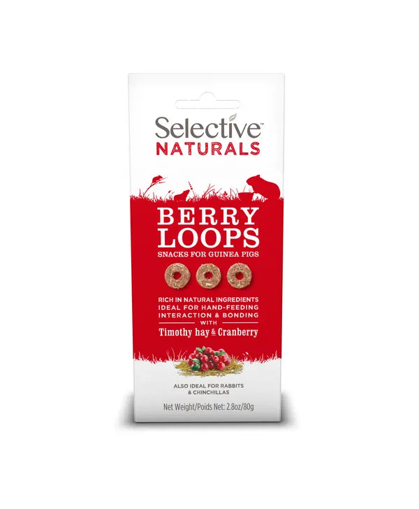Selective Naturals With Timothy Hay & Cranberry Smacks For Guinea Pigs Also Ideal For Rabbit & Chinchillas 80g