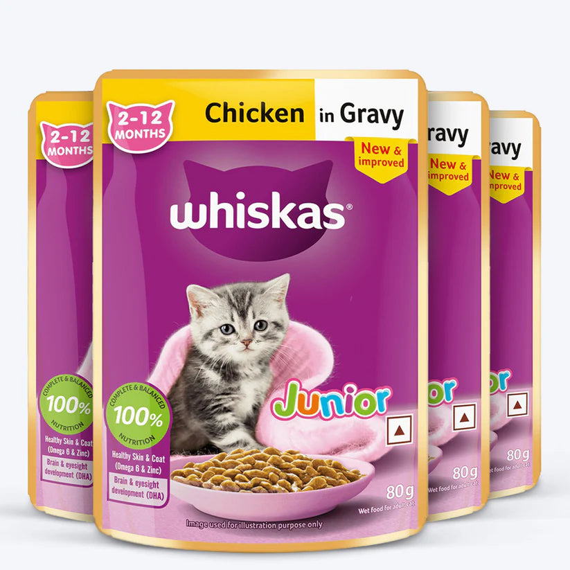 Whiskas Chicken in Gravy Kitten 2-12 Months Wet Food 80g