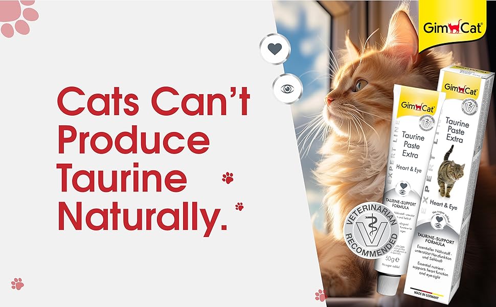 GimCat Expert Line Taurine Paste Extra Paste for Heart & Eye Support For Cats 50g