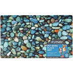 Drymate Pet Bowl Placemat Dog & Cat Food Feeding Mat Absorbent Fabric Waterproof Machine Washable River Roc 12" x 20"