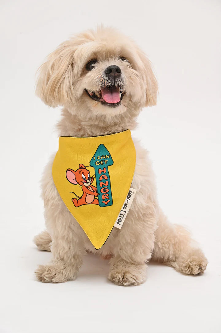 Mutt of Course Tom & Jerry I Can Get Hangry Bandana For Dogs