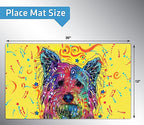 Drymate Pet Bowl Placemat Dog Food Feeding Mat Absorbent Fabric Waterproof Machine Washable - York I 12" x 20"