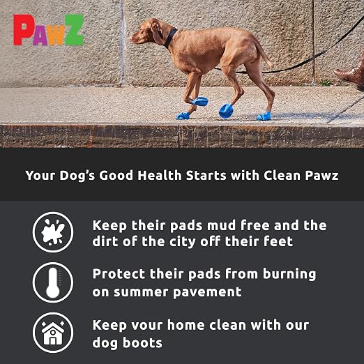 Pawz Protex Rubber Waterproof Dog Boots Black