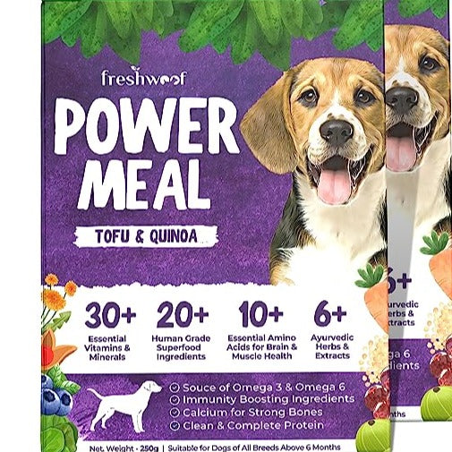 Freshwoof Power Meal Tofu & Quinoa All Natural Vegetarian/Vegan Dog Food 250g