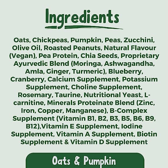 Freshwoof Power Meal Oats & Pumpkin All Natural Vegetarian/Vegan Dog Food 250g