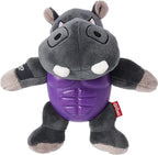 Gigwi I'm Hero Hippo Grey Squeaker Plush Toy for Dog Medium