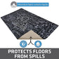 Drymate Pet Bowl Placemat Dog Food Feeding Mat Absorbent Fabric Waterproof Machine Washable - Black Cross Bones 16" x 28"
