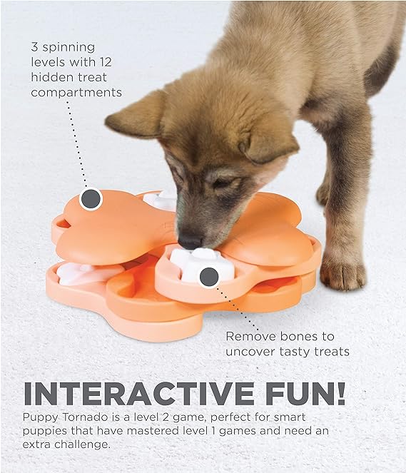 Outward Hound Nina Ottosson Puppy Tornado Interactive Treat Toy For Dogs 25x18cm