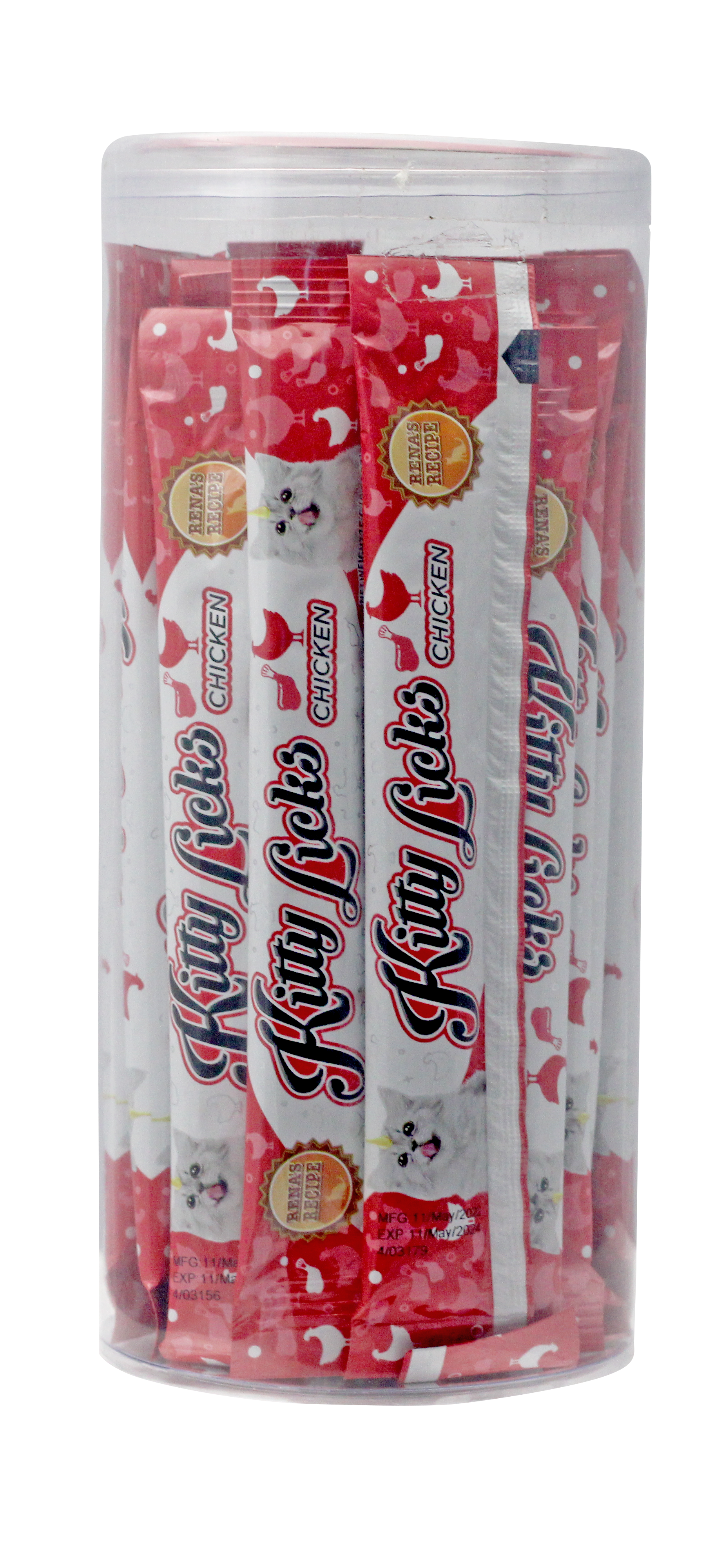 Rena's Kitty Licks Chicken Flavour Jar 15gm x 30 tubes
